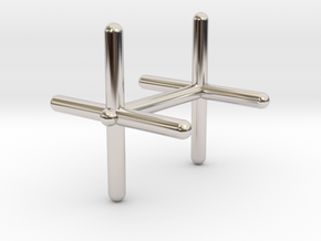 Cross Cufflink in Platinum