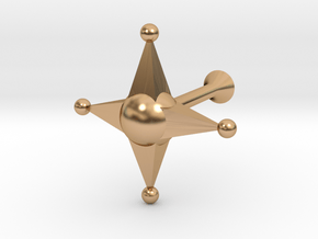 Star Cufflink in Polished Bronze