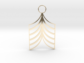 Lined Earring in 14K Yellow Gold