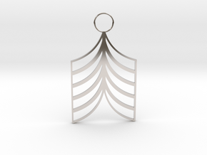 Lined Earring in Platinum