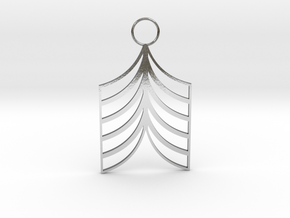 Lined Earring in Polished Silver