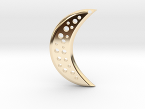 Moon Earring in 14k Gold Plated Brass
