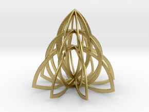 Celtic Knot Pyramid in Natural Brass