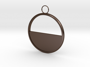 Round Earring in Polished Bronze Steel