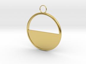 Round Earring in Polished Brass