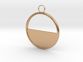 Round Earring in Polished Bronze