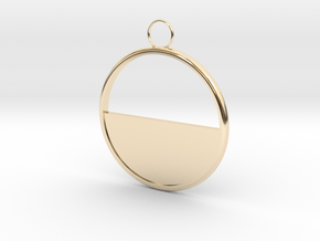 Round Earring in 14k Gold Plated Brass