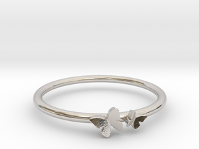 Twin Butterfly Ring (Multiple Sizes) in Platinum: 4 / 46.5