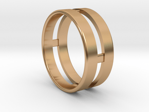 Double Ring in Polished Bronze