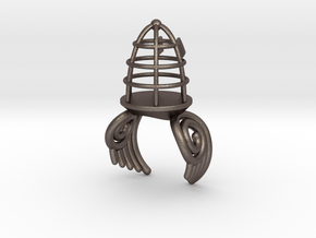 cage in Polished Bronzed-Silver Steel: 8 / 56.75