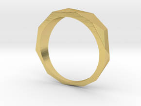 Low Poly Ring in Polished Brass: 8 / 56.75