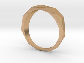 Low Poly Ring in Polished Bronze: 8 / 56.75