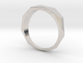 Low Poly Ring in Platinum: 8 / 56.75