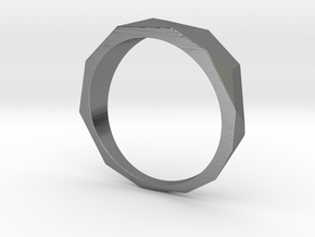 Low Poly Ring in Polished Silver: 8 / 56.75