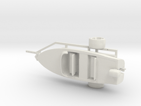 Printle Thing Boat and trailer - 1/24 in White Natural Versatile Plastic