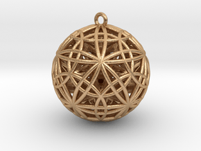 Sphere of Sacred Union Pendant 2"  in Natural Bronze