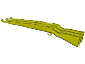 1/12 scale Mauser Karabiner K-98k Kurz rifle x 3 in Clear Ultra Fine Detail Plastic