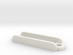 [B8] Receiver Strap Bracket in White Natural Versatile Plastic