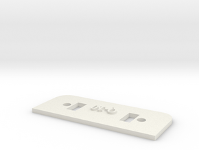 [Q10] Lock Plate in White Natural Versatile Plastic