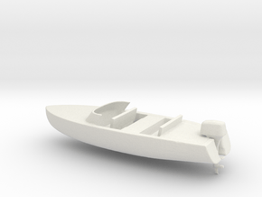 Printle Thing Speed Boat - 1/48 in White Natural Versatile Plastic