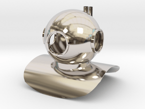 Mark 6 Diving Helmet Small Toy Statue in Platinum