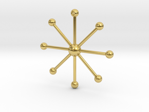 Star Keychain in Polished Brass