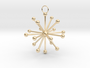 Multiple Dot Star Keychain in 14K Yellow Gold