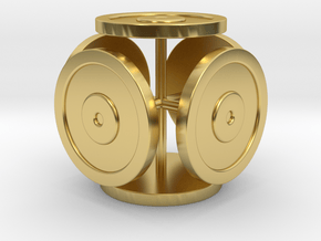 6 Wheels in Polished Brass