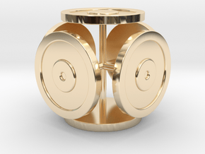 6 Wheels in 14k Gold Plated Brass