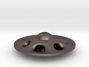 UFO Pendant Light Type A in Polished Bronzed-Silver Steel: Extra Small