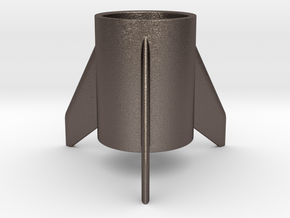 CRS-1, a candle holder in Polished Bronzed-Silver Steel