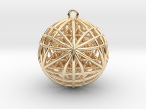 Tantric Star of Awesomeness Pendant 2"  in 14K Yellow Gold