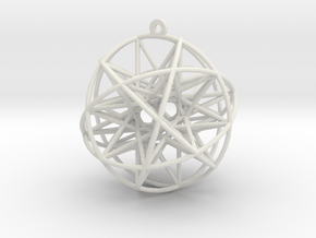 Super Penta Sphere 2" Pendant in White Natural Versatile Plastic
