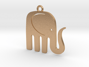 Elegant Elephant Pendant in Natural Bronze