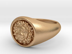 Lion Ring   in Natural Bronze