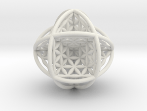 Ball Of Life v2 Sphere 2.5"  in White Natural Versatile Plastic