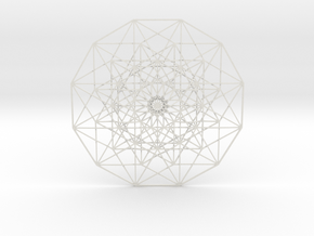 6D Hypercube (Plastic Only) 7.5" in White Natural Versatile Plastic