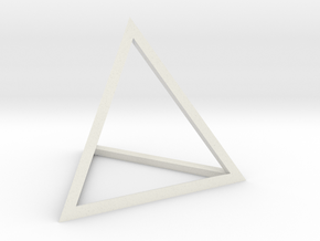 Tetrahedron 1.75" in White Natural Versatile Plastic