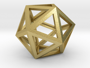 Icosahedron in Natural Brass