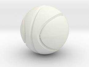 Printle Thing Basket ball - 1/24 in White Natural Versatile Plastic