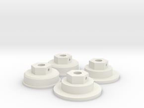 Tamiya Bruiser / HG P407 12mm Hex Adapter complete in White Natural Versatile Plastic