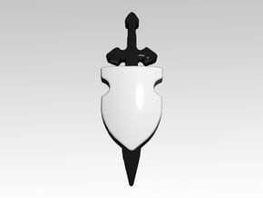 Sword & Shield 2 Shoulder Icons x50 in Tan Fine Detail Plastic