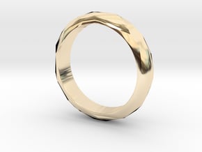 Low Poly Ring Narrow in 14K Yellow Gold: 6 / 51.5