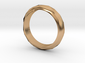 Low Poly Ring Narrow in Polished Bronze: 6 / 51.5