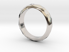 Low Poly Ring Narrow in Platinum: 6 / 51.5