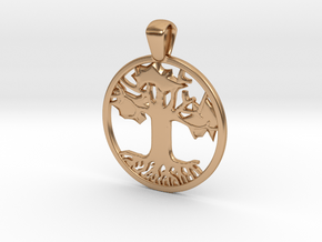 Tree of Life/Hope Pendant (.08 inches Thick) in Polished Bronze