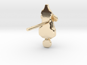 Mouse in 14k Gold Plated Brass