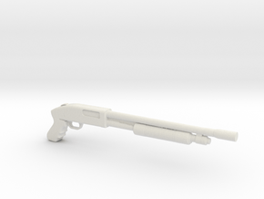 1:12 Miniature Shotgun P400 in White Natural Versatile Plastic