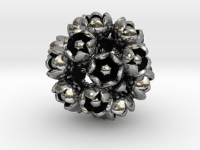 ROSE DODECAHEDRON in Antique Silver
