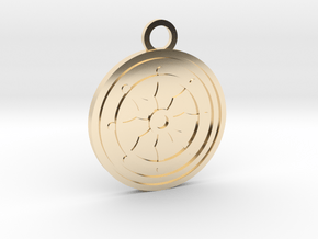 Dharma Wheel in 14k Gold Plated Brass